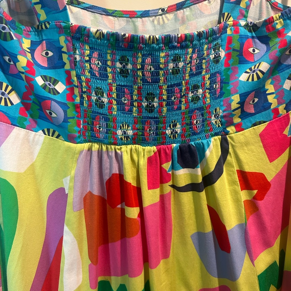 Alden Adair Multicolor Abstract Sundress. - Picture 2 of 5